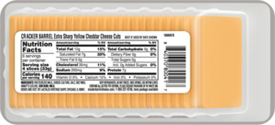 Cracker Barrel Extra Sharp Cheddar Cheese Cracker Cuts 7 Oz Tray - 7 OZ - Image 5