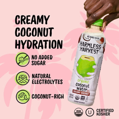 Harmless Harvest Organic Coconut Water With Creamy Coconut 16fz - 16 FZ - Image 4