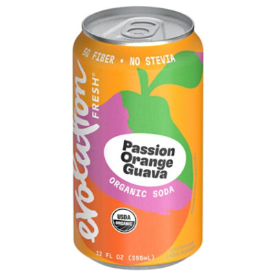 Evolution Fresh Organic Passion Orange Guava Soda 12fz - 12 FZ - Image 2