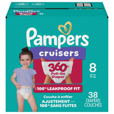 Pampers Cruisers Diapers 360 Super Sz 8 - 38 CT - Image 2
