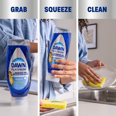 Dawn Platinum Ez-squeeze Dishwashing Liquid, Clean Lemon - 24 Fl. Oz - 24 FZ - Image 4