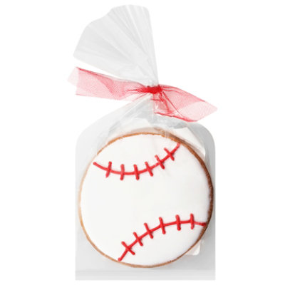 Omg White Baseball Cookie - 1.9 OZ - Image 1