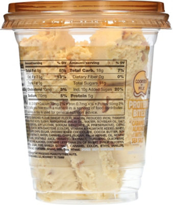 Ready-to-eat Protein Cookie Dough Bites Caramel Almond Sea Salt 6oz Cup - 6 OZ - Image 5