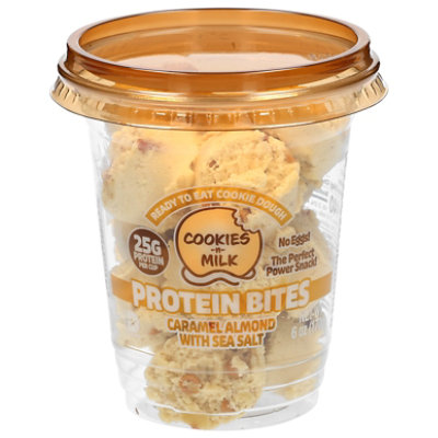 Ready-to-eat Protein Cookie Dough Bites Caramel Almond Sea Salt 6oz Cup - 6 OZ - Image 1