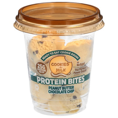 Ready-to-eat Protein Cookie Dough Bites Peanut Butter Chocolate Chip 6oz Cup - 6 OZ - Image 2