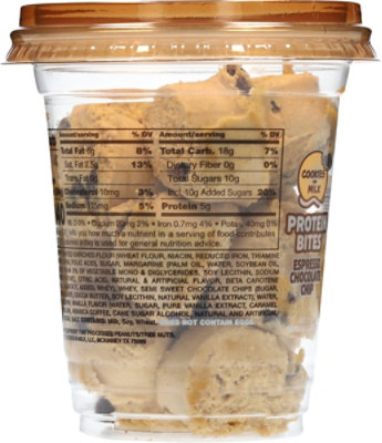 Cookies-n-milk Ready-to-eat Protein Cookie Dough Bites Espresso Chocolate Chip  6 Oz - 6 OZ - Image 5