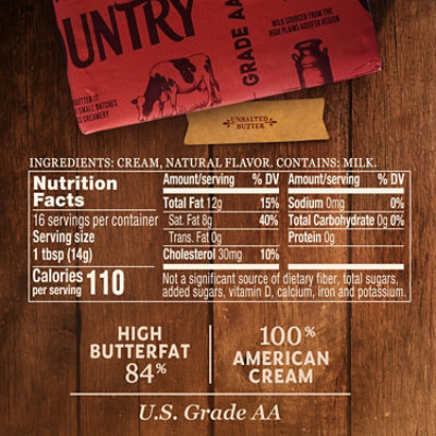 Country Crock Red Barn Creamery Unsalted Butter , 8 Oz - 8 OZ - Image 4