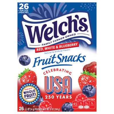 Welchs Fruit Snacks Red White & Blue - 26 CT - Image 1