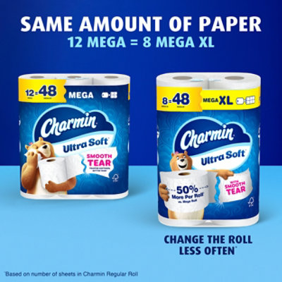 Charmin Ultra Soft Toilet Paper Mega Roll - 12 RL - Image 8