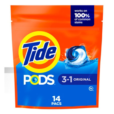 Tide Pods Laundry Detergent 3 In 1, Original Scent - 14 Ct. - 14 CT - Image 1