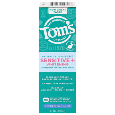 Toms Sensitive Toothpaste Soothing Mint Ac - 4.5 OZ - Image 1