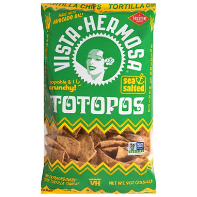 Vista Hermosa Tortilla Chips White Corn Sea Salt - 9 OZ - Image 1