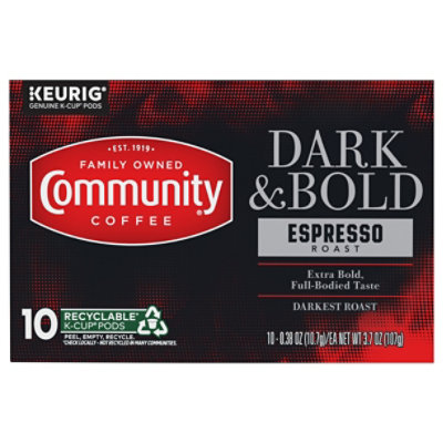 Community Coffee Coffee Pod Dark Blend Espresso - 10 CT - Image 2