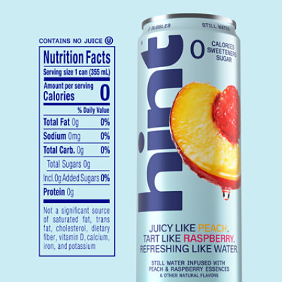 Hint Water Peach Raspberry - 12 FZ - Image 3