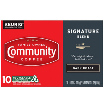 Community Coffee Dark Roast Single Serve - 10 CT - Image 1