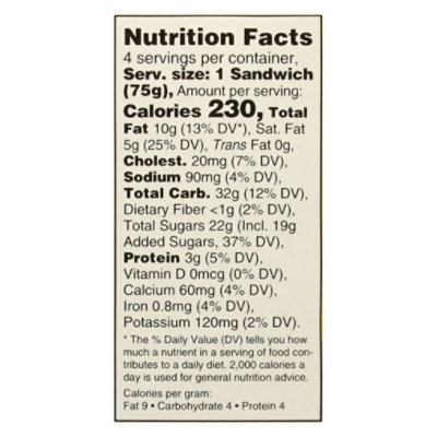 Nightingale Ice Cream Sandwich Creamy Banana Pudding - 10.5 OZ - Image 3