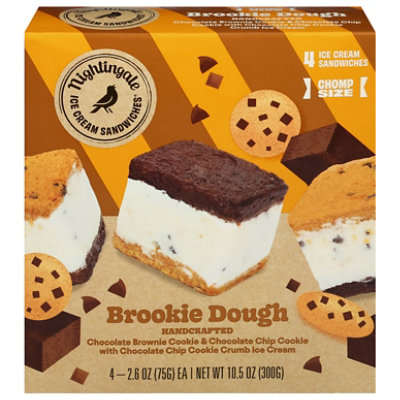 Nightingale Ice Cream Sandwich Brookie Dough - 10.5 OZ - Image 1