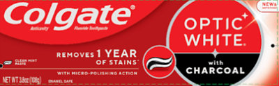 Colgate Optic White Toothpaste Charcoal - 3.8 OZ - Image 1