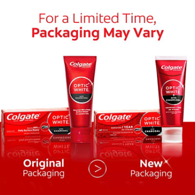 Colgate Optic White Toothpaste Charcoal - 3.8 OZ - Image 2