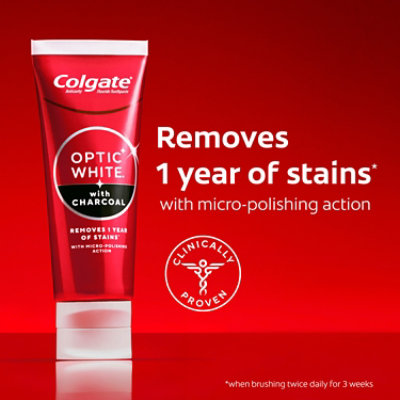Colgate Optic White Toothpaste Charcoal - 3.8 OZ - Image 3
