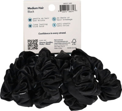Gme Scrunchie Med Black 6ct - 6 CT - Image 3