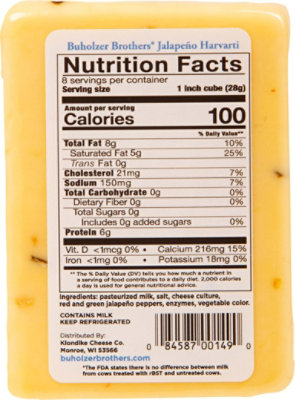 Buholzer Brothers Cheese Chunk Jal Havarti - 8 OZ - Image 6