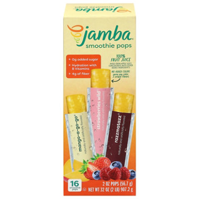 Jamba Smoothie Pops Variety Pack 16 Count/2.0oz Freezer Bars - 16 CT - Image 1