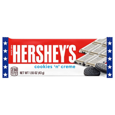 Hershey's Cookies N Creme Bar With Red White & Blue Wrapper Standard Bar - 1.55 OZ - Image 1