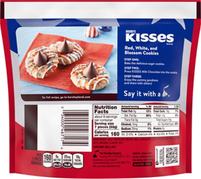 Hersheys Milk Kisses W/red, White & Blue Foils Stand Up Bag - EA - Image 5