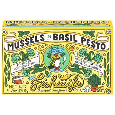 Fishwife Mussels In Basil Pesto - 4.2 oz - Image 2