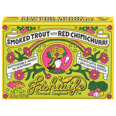 Fishwife Smoked Red Chimichurri Trout - 3.7 oz - Image 1