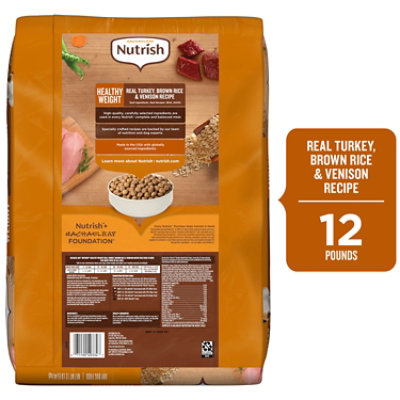 Rachael Ray Nutrish Dry Dog Turkey, Brown Rice & Venison - 12 LB - Image 2