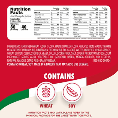 Sara Lee Delightful Italian Bread - 16 OZ - Image 2