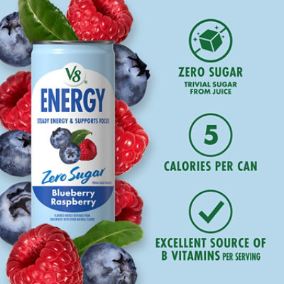 V8 Energy Zero Sugar Blue Raspberry 6pk - 48.00 OZ - Image 3