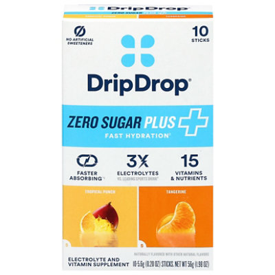 Drip Drop Zero Sugar Plus Tropical Punch Tangerine - 10 CT - Image 2