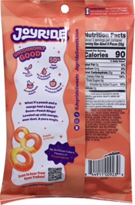 Joyride Low Sugar Peach Rings 3.5 Oz - 3.5 OZ - Image 5