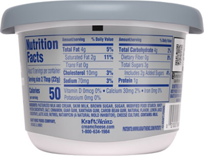 Philadelphia Cinnamon Sugar Whipped Cream Cheese Spread, 7.5 Oz Tub - 7.5 OZ - Image 5