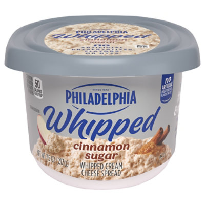 Philadelphia Cinnamon Sugar Whipped Cream Cheese Spread, 7.5 Oz Tub - 7.5 OZ - Image 1