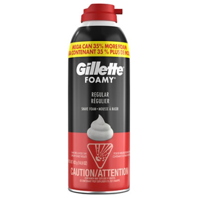 Gillette Foamy Regular Shave Foam - 14.9 oz - Image 1