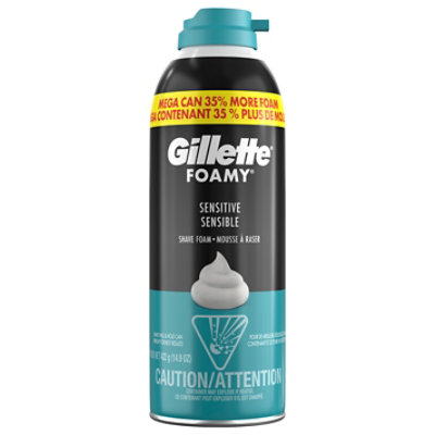 Gillette Foamy Sensitive Shave Foam - 14.9 oz - Image 2