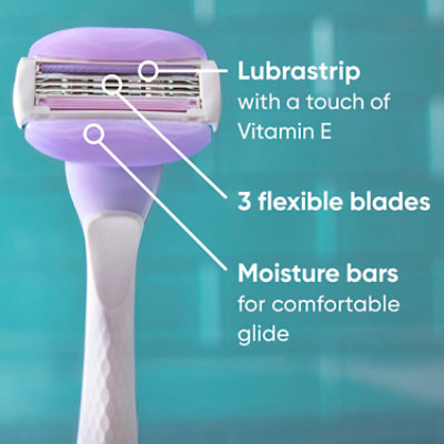 Venus Comfort Glide Vitamin E Disposable Razor - 2 ct - Image 2