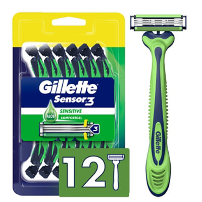 Gillette Sensor3 Sensitive - 12 ct - Image 1