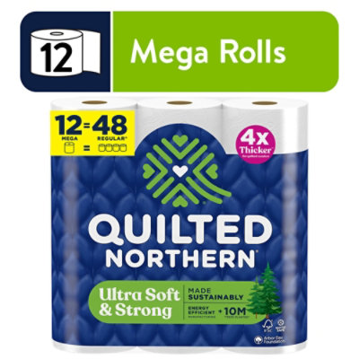 Quilted Northern Ultra Soft & Strong Bath Tissue, 12 Mega Rolls - 12 RL - Image 1