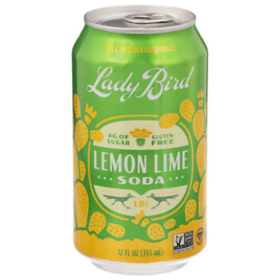 Lady Bird Soda Lemon Lime - 12 FZ - Image 1