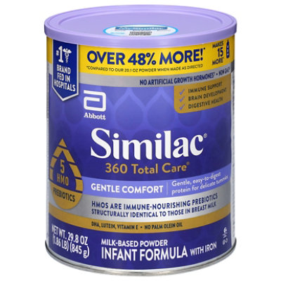 Similac 360 Total Care Gentle Comfort 29.8 Ounce Powder 6 Count - 29.8 OZ - Image 1