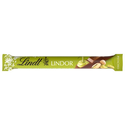 Lindt Lindor Pistachio Milk Chocolate Truffle Stick, 1.3 Oz. Horizontal Tray - 1.3 OZ - Image 1