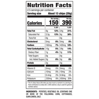 Herr's Ripples Potato Chips 2.5oz - 2.5 OZ - Image 4
