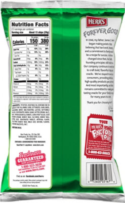 Herr's Sour Cream & Onion Ripple Potato Chips 2.5oz - 2.5 OZ - Image 5