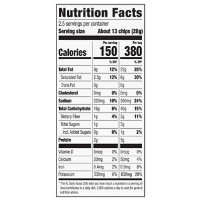 Herr's Sour Cream & Onion Ripple Potato Chips 2.5oz - 2.5 OZ - Image 3