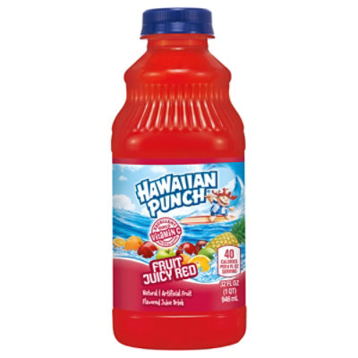 Hawaiian Punch Fruit Juicy Red Juice Drink, 32 Fl Oz Bottle 12 Count - 32 FZ - Image 1